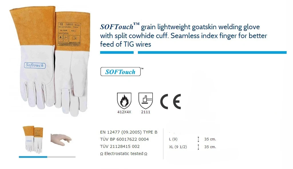 Soft Leather Welding Work Gloves CE Quality